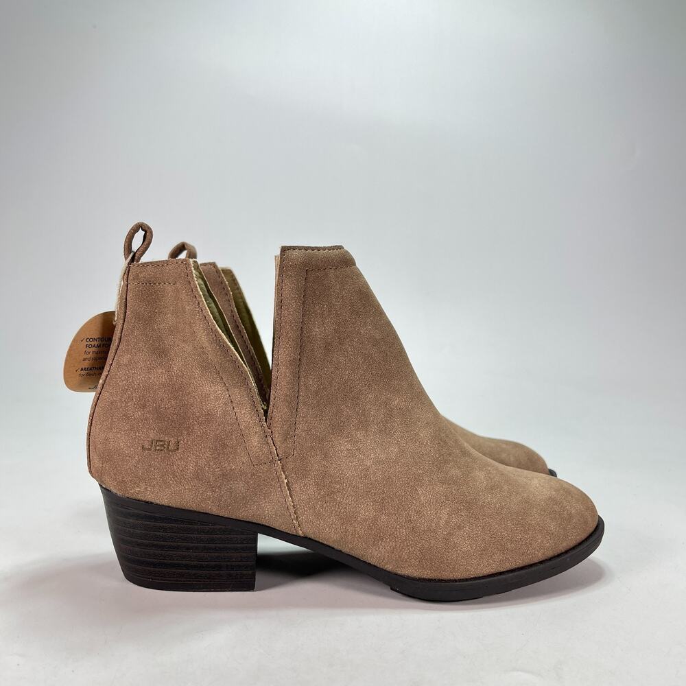 Jambu (JBU) Parker Taupe Vegan Faux Suede Ankle Boots Women's Size 6.5M